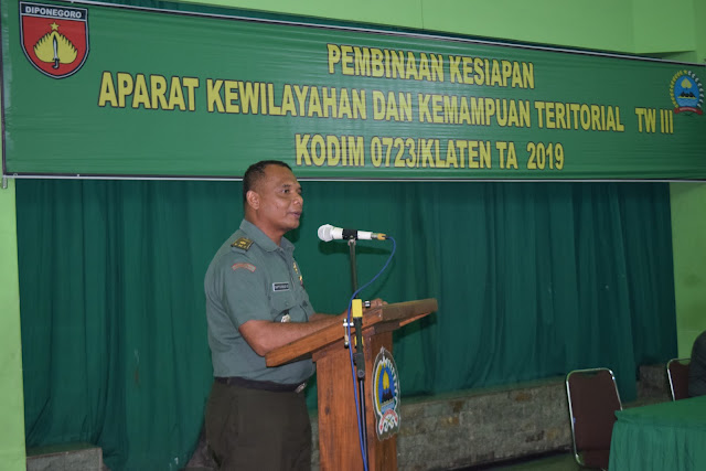 Prajurit Kodim Klaten Terima Pembinaan Kemampuan Teritorial Prajurit Kodim Klaten Terima Pembinaan Kemampuan Teritorial
