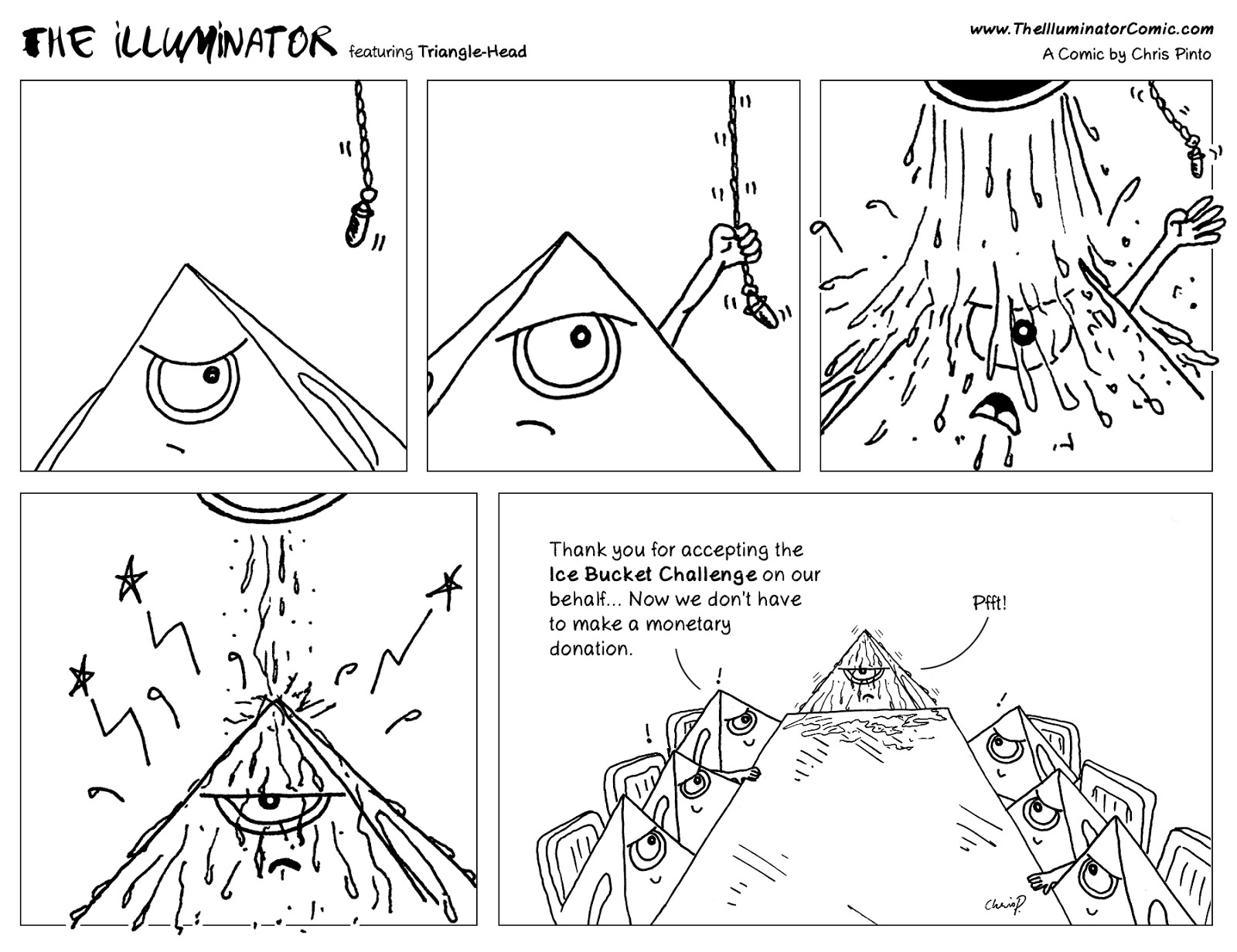 The Illuminator Comic Taking the Ice Bucket Challenge