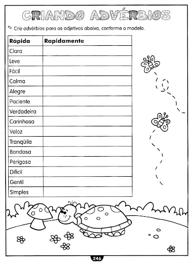 ADVÉRBIOS EXERCÍCIOS ATIVIDADES 3° 4° 5° ANOS PARA
