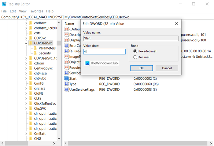 cpduser 서비스 값이 변경됨