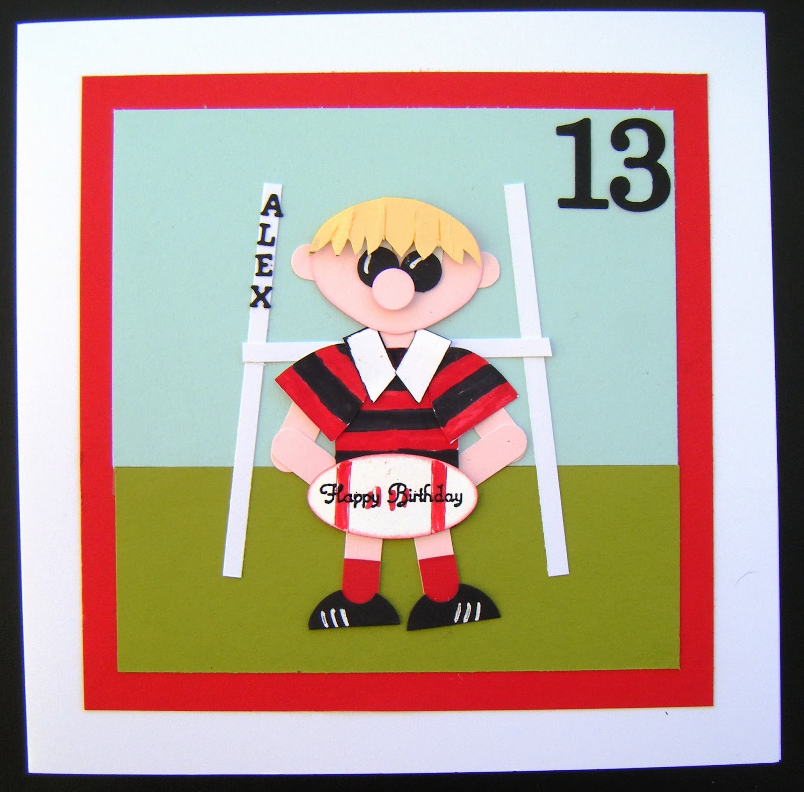 Kate's Krafts: Rugby Player Punch art