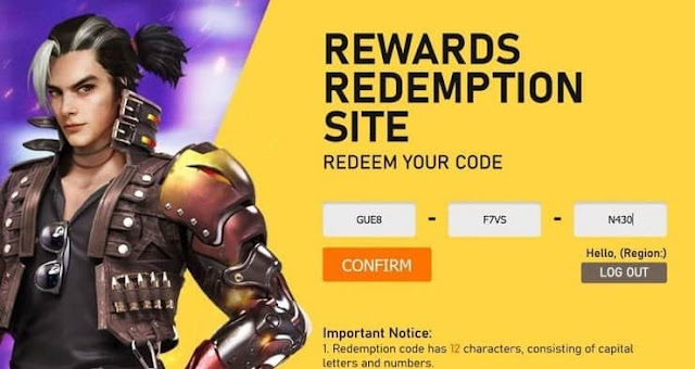 Garena Free Fire Redeem Code 31 July 2021