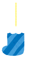 クリスマスの飾りのイラスト（靴下）