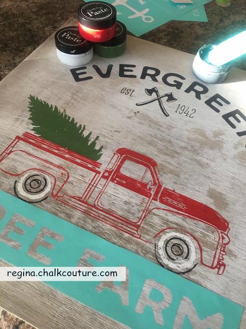 WORKIN' OUT THE INKS "VINTAGE TRUCK" FROM CHALK COUTURE