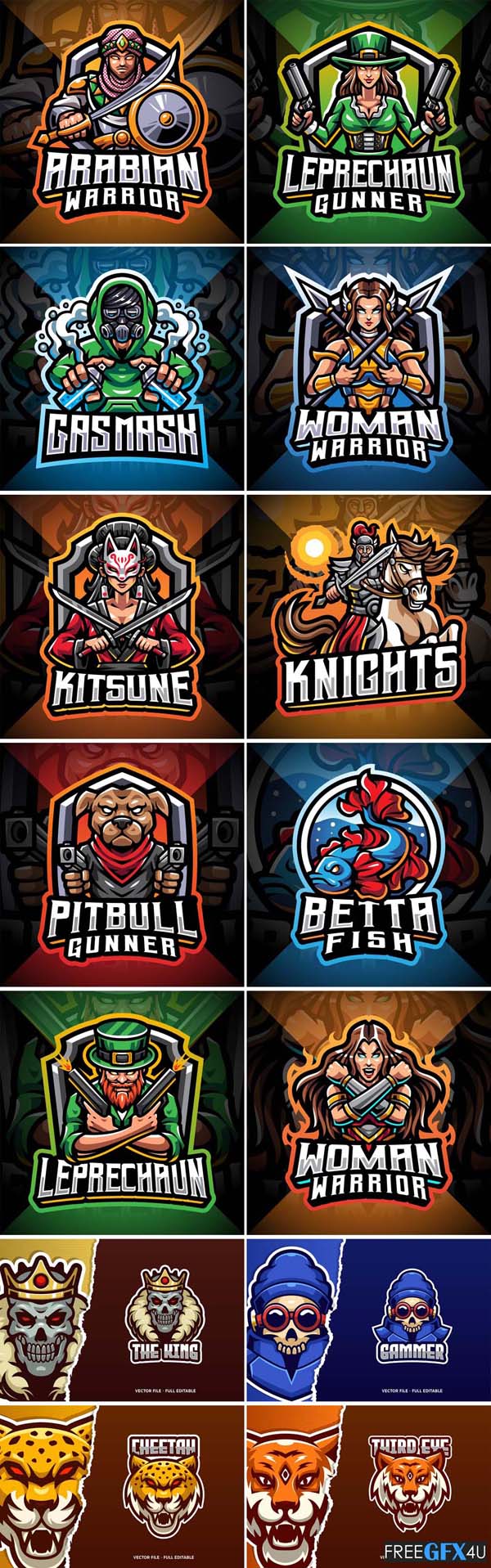 19 Mascot Logo Pack Free Download 19 Mascot Logo Pack