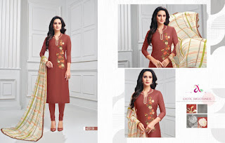 Angroop plus dairy milk vol 28 Churidar dress material