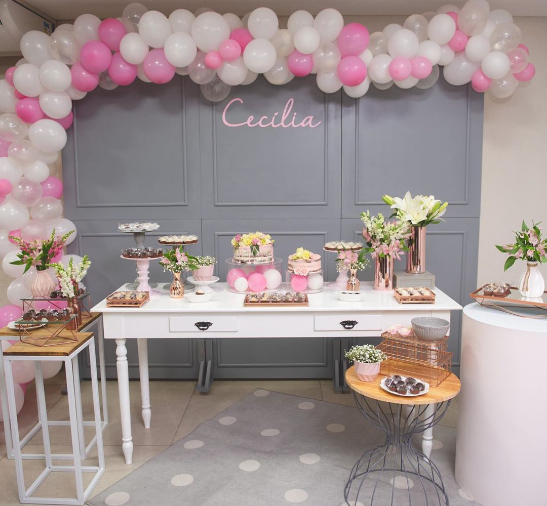 Chá de Bebê com décor Rose — Guia Tudo Festa Blog de Festas dicas e