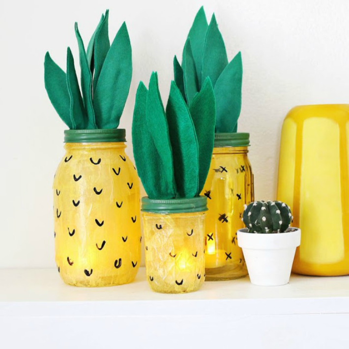 Decoración Fácil: 9 Diy con botes de cristal para el jardín, balcón o