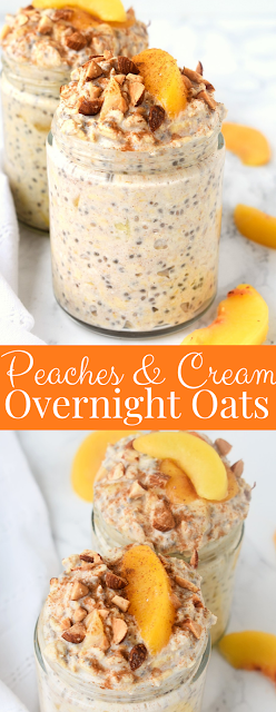 Peaches and Cream Overnight Oatmeal