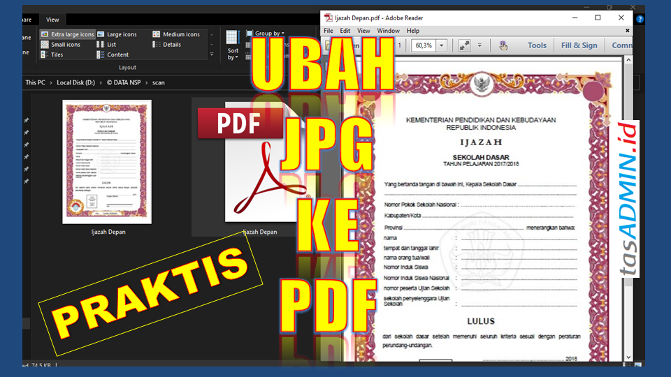 Cara Mudah Hasil Scan JPG Ke PDF Offline Tanpa Instal Aplikasi - tasADMIN