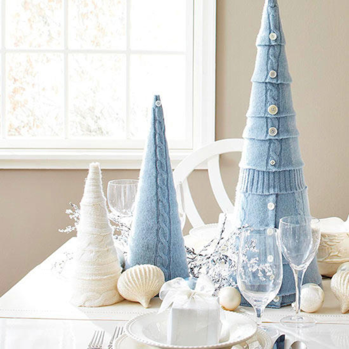 9 diy para crear mini árboles de Navidad