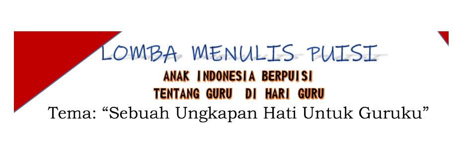 Lomba Menulis Puisi Anak Indonesia 2019 Info Dunia Edukasi