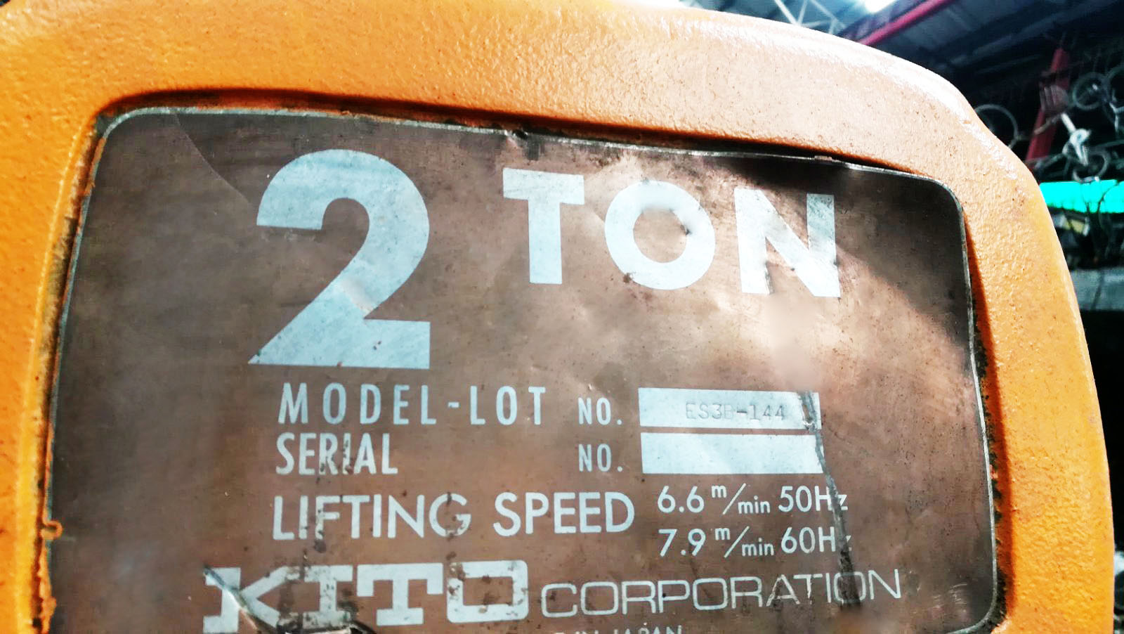 Products Kito Chain Hoist 2 tons from Japan 2T