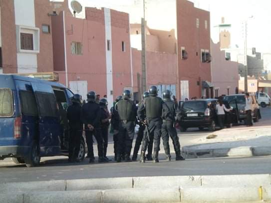 Jornadas de terror y represión en El Aaiún y Dakhla ocupadas; Más de 25 detenidos y varios heridos.