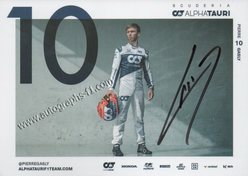 AutographsF1 Pierre GASLY