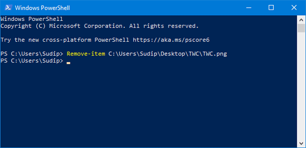 WindowsPowerShellを使用してファイルとフォルダーを削除する方法