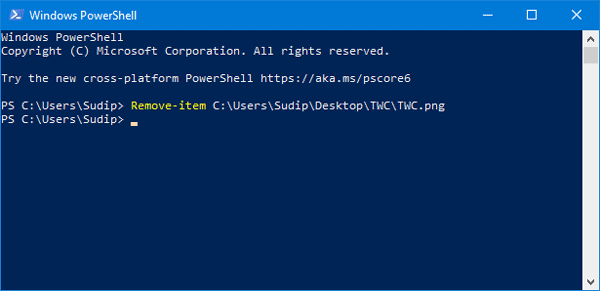 วิธีลบไฟล์และโฟลเดอร์โดยใช้ Windows PowerShell