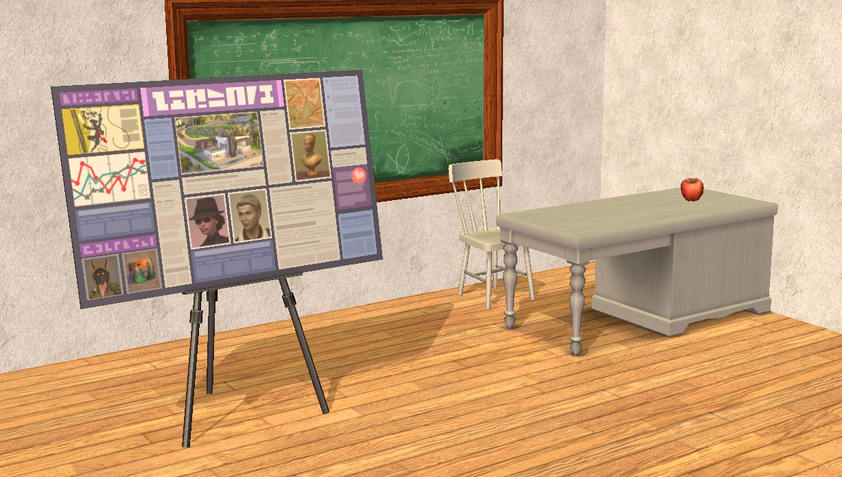 how to get another presentation board on sims 4