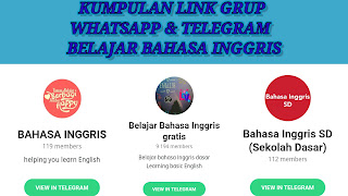 Grup Telegram Belajar Bahasa Inggris