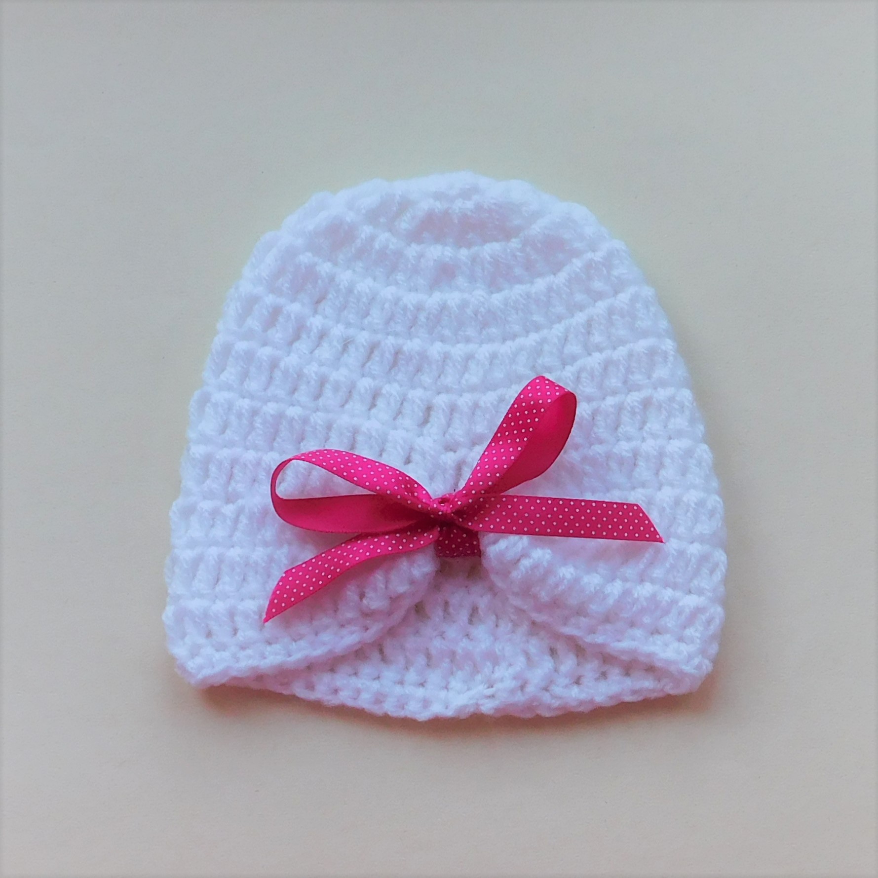 Marianna's Lazy Daisy Days Ribbon Bow Baby Hat