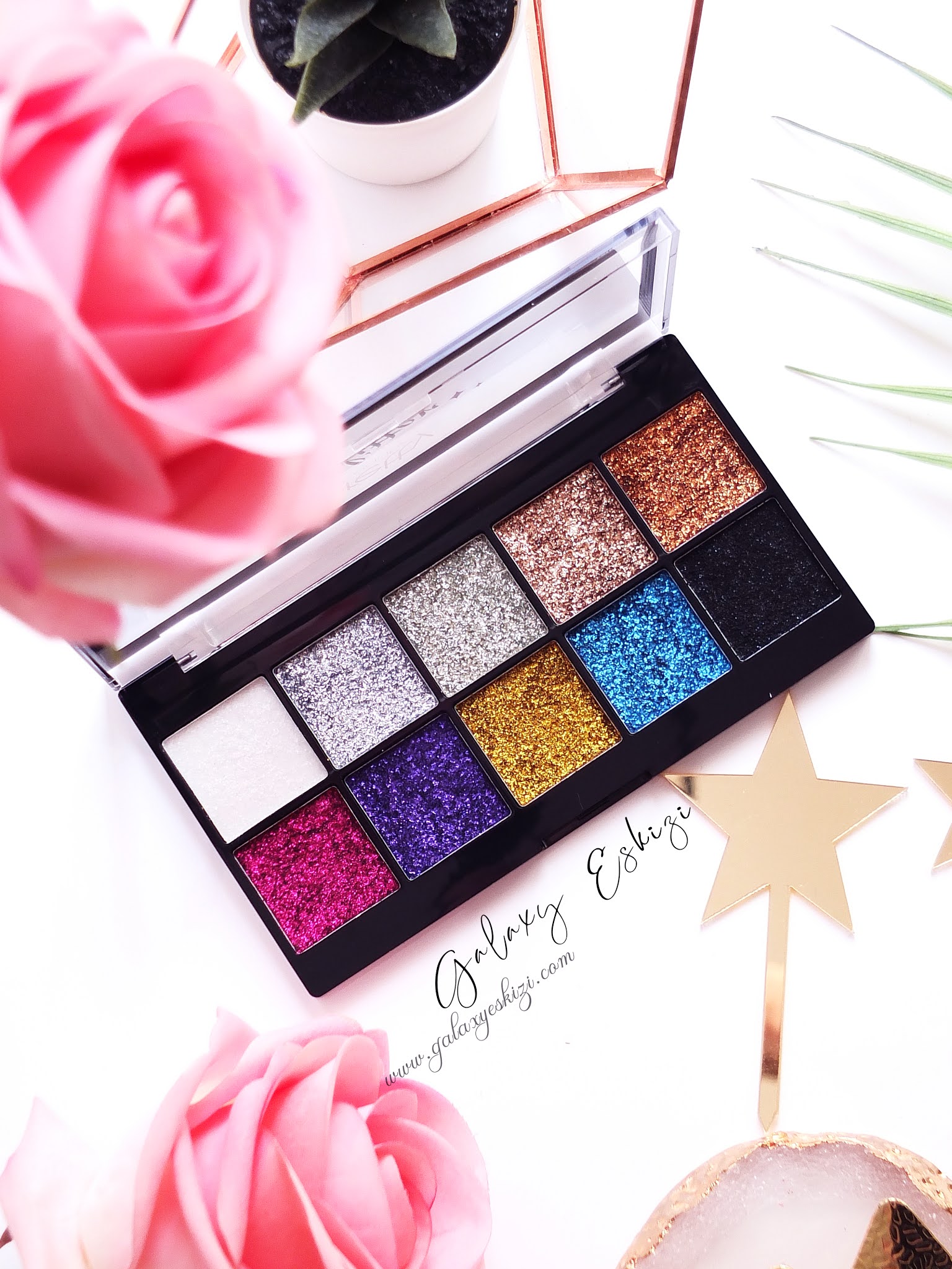 Pretty Beauty Glitter Palet İncelemesi Galaxyeskizi Moda Dünyası