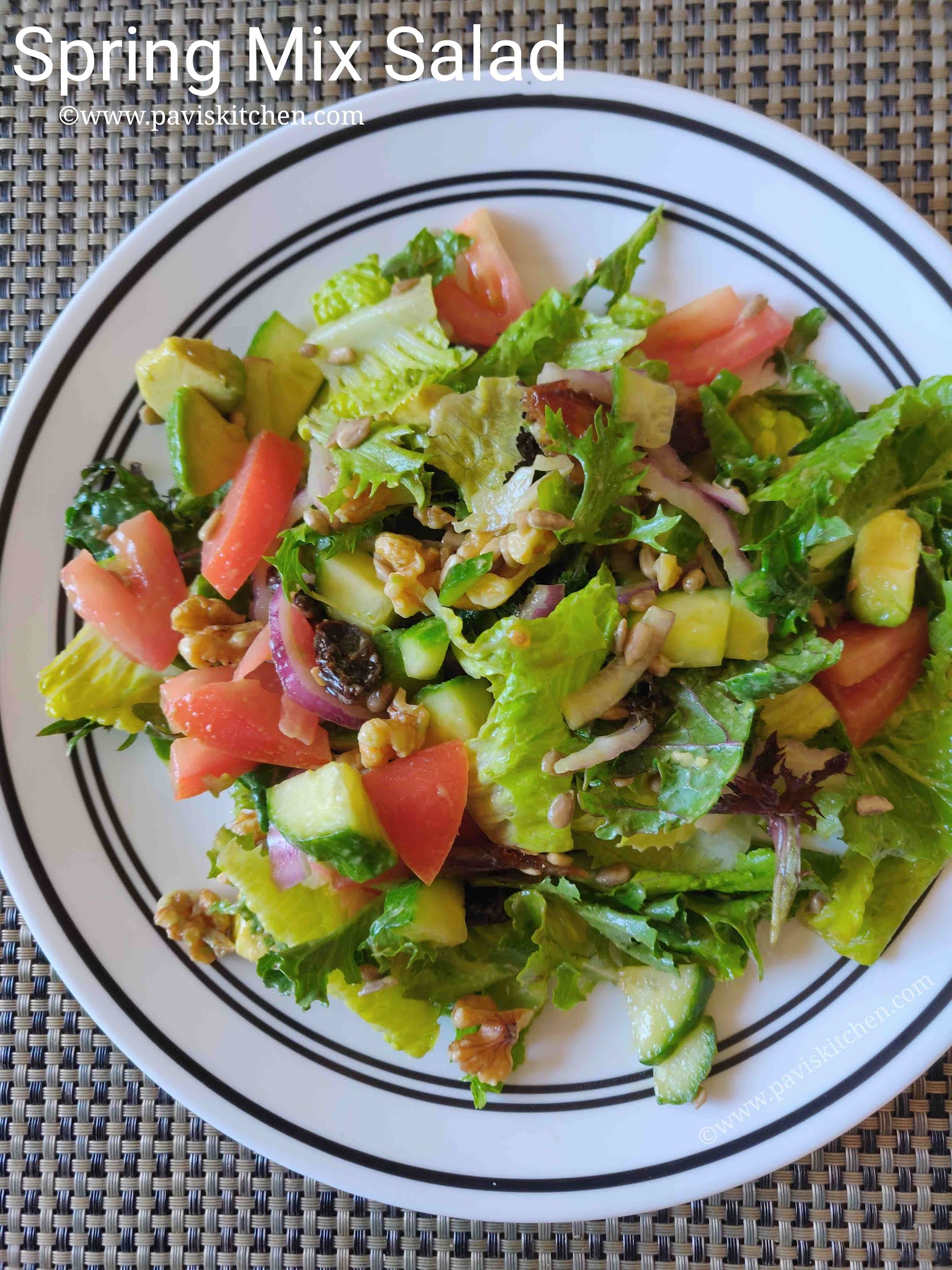 Easy spring salad recipe Spring green salad recipe Baby spring mix