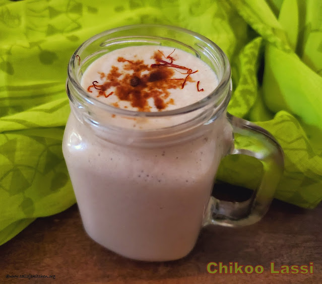 images of Chikoo Lassi / Chickoo Lassi / Chikku Lassi / Sapota lassi - Sweet Lassi Recipes