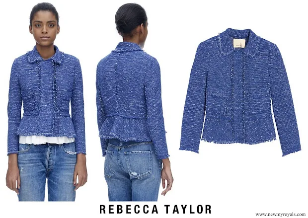 Kate Middleton wore Rebecca Taylor Sparkle Tweed Ruffle Jacket