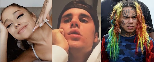 Ariana Grande claps back to Tekashi 6ix9ine claiming Ariana and Justin Bieber bought charts to reach No. 1 on Billboard Ariana Grande claps back to Tekashi 6ix9ine claiming Ariana and Justin Bieber bought charts to reach No. 1 on Billboard