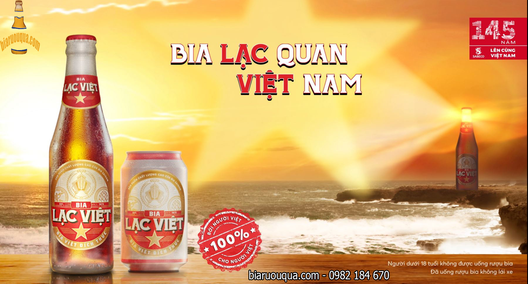 Bia lon, bia chai Lạc Việt Sabeco giá bao nhiêu?