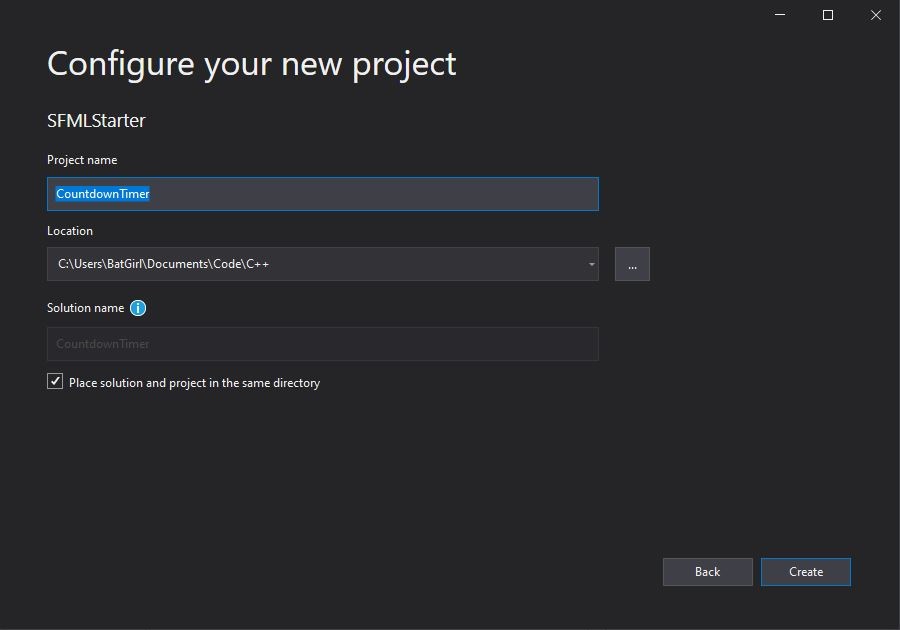 Cat's Guide to C++ SFML Countdown Timer Visual Studio 2019 Level 3