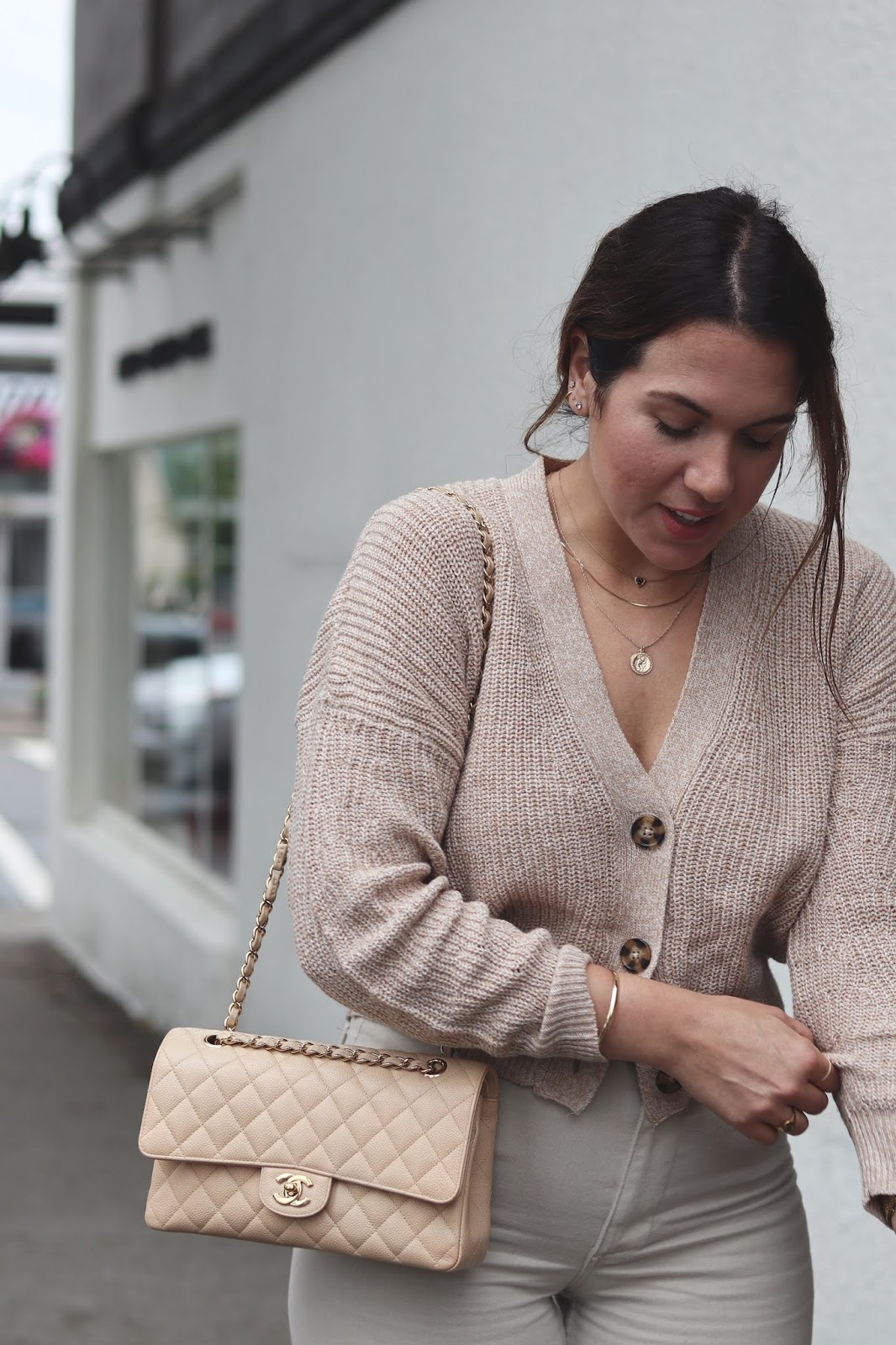 Beige culottes outfit — Covet & Acquire