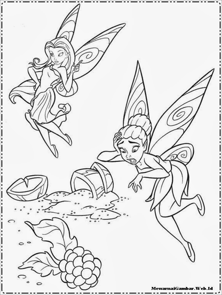 Mewarnai Gambar Tinkerbell Mewarnai Gambar