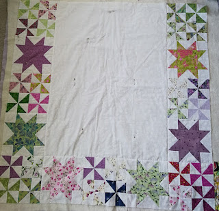 Pinwheels and Stars baby quilt sandwich Pinwheels and Stars baby quilt sandwich