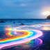 Los caminos de arcoiris brillantes