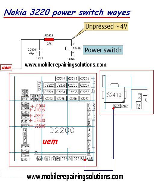 Mobile Repairing Solutions Nokia 3220 Power Switch Ways / Power Button