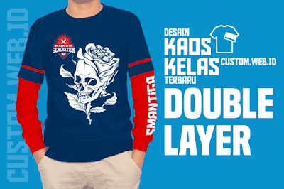 12 Desain Kaos Kelas Terbaru Type Kaos Kombinasi Double Layer Tees