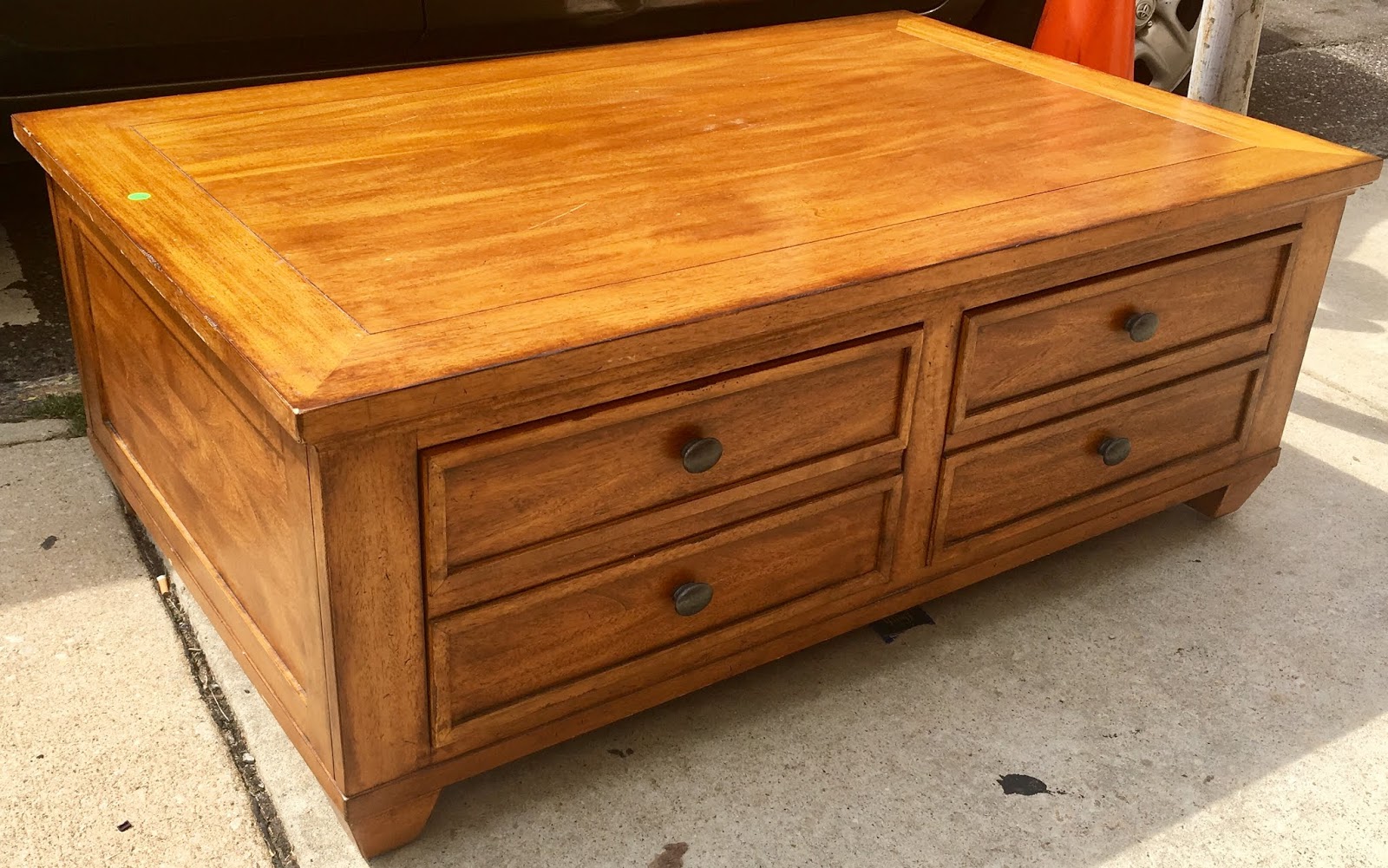 Uhuru Furniture & Collectibles Oak Coffee Table by Ethan Allen 125 SOLD