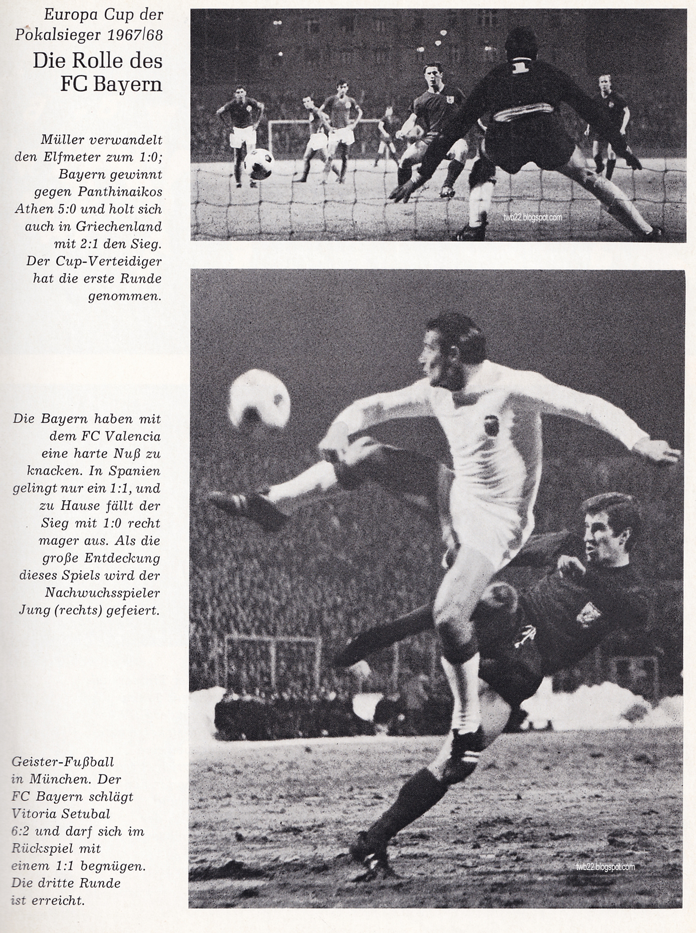 TWB22: Coupe des Coupes 1967 1968 Bayern Munchen Valencia