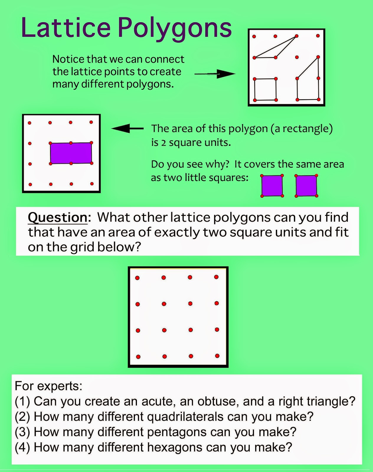 1001 Math Problems: spatial puzzles (2D)