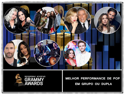 Grammy Awards 2019: Indicados ao prêmio Melhor Performance de Pop em Grupo ou Dupla