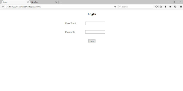Simple HTML LogIn form in table