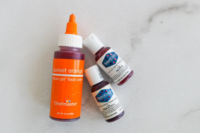Comparing Orange Food Colorings: Chefmaster Sunset Orange, Americolor Orange and Terracotta ...