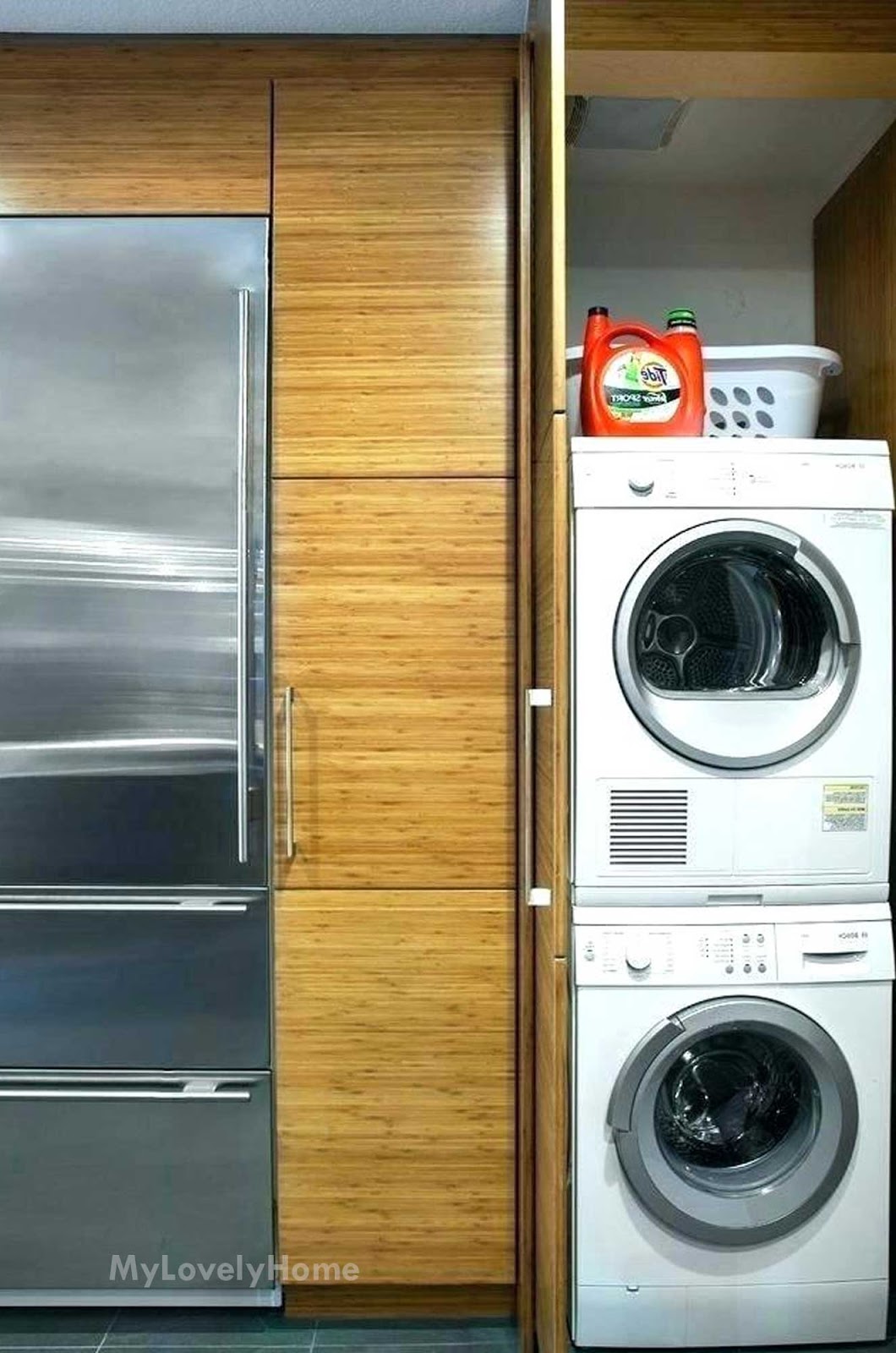 Stackable Washer and Dryer Washing Machine Placement Ideas