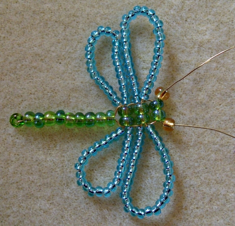 dragonfly beaded beads wire bead eye each place