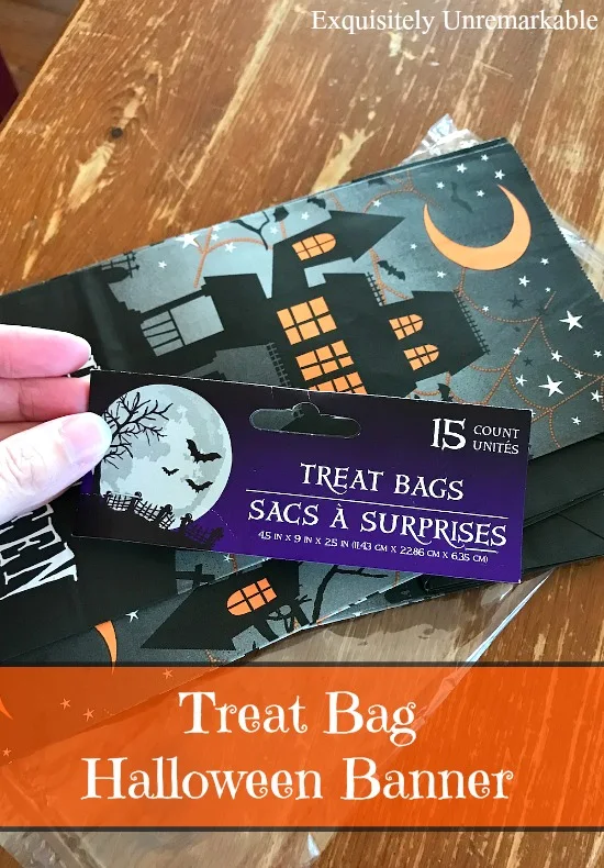 Treat Bag Halloween Banner Text on Pinterest Graphic