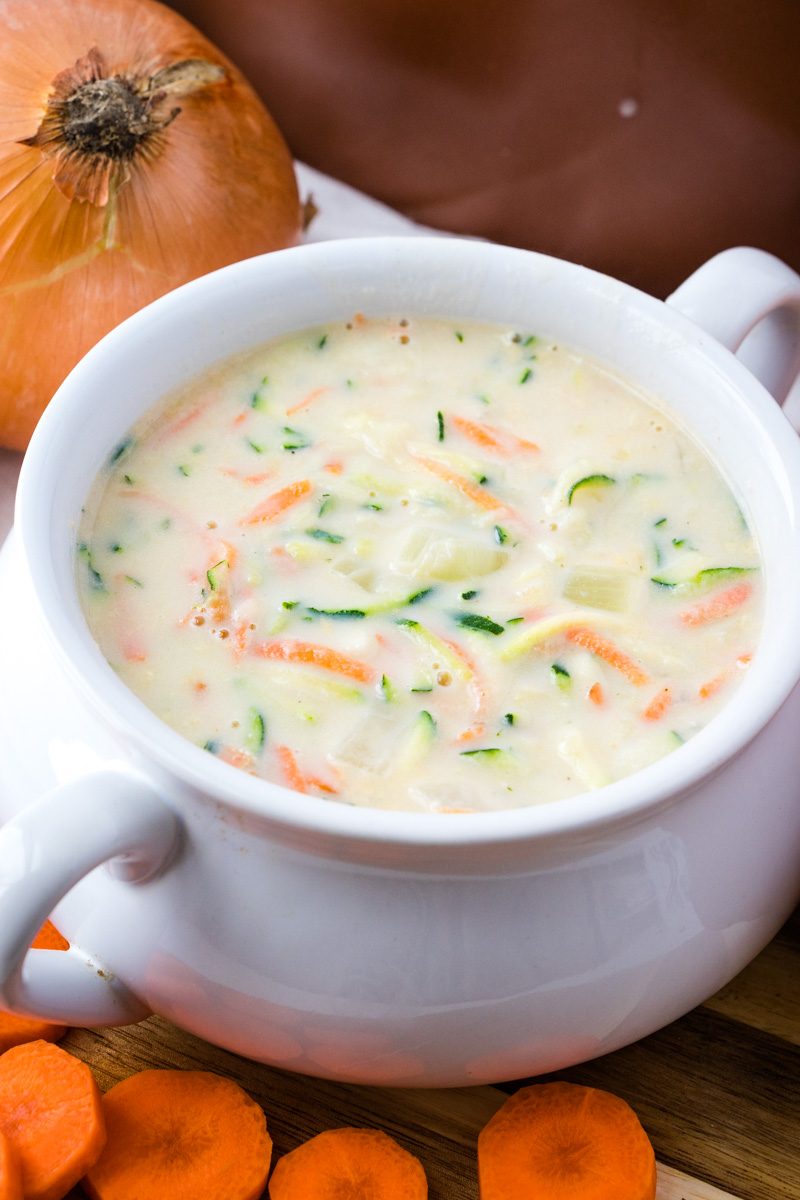 Hot Eats and Cool Reads Creamy Zucchini and Carrot Soup Recipe