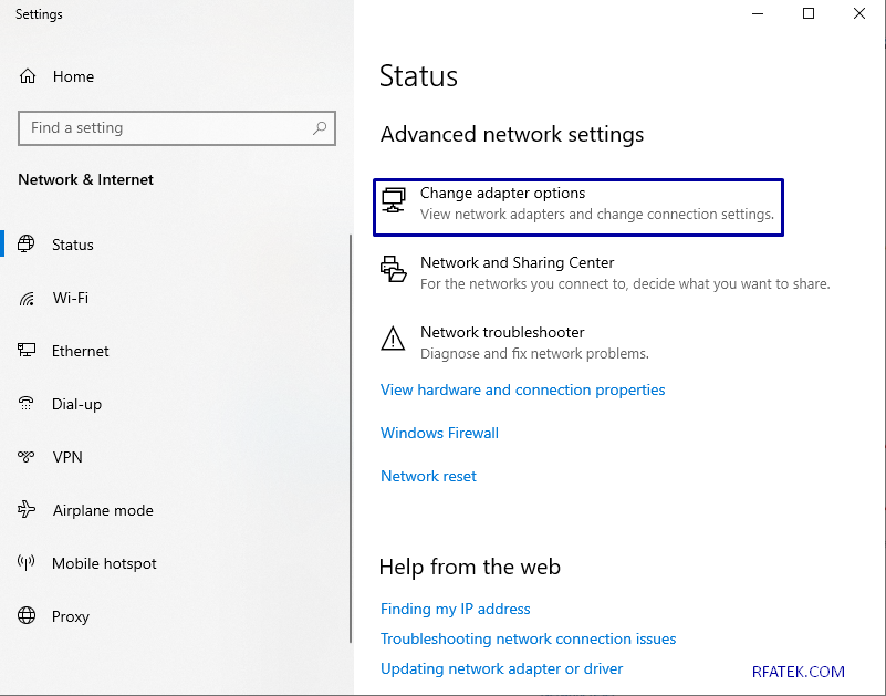 Network settings