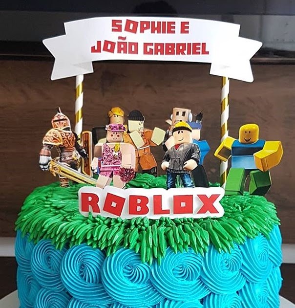 topo de bolo roblox  Roblox, Festa, Topo de bolo