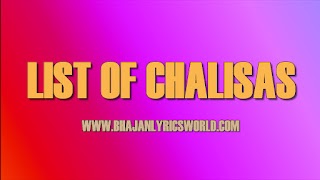 List of Chalisas